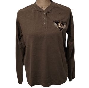 Harley Davidson Vintage Embroided Long Sleeve Size L New With Tags